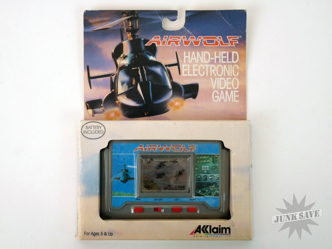 Airwolf Handheld Electronic Game LCD Acclaim 1988 Mint In Box