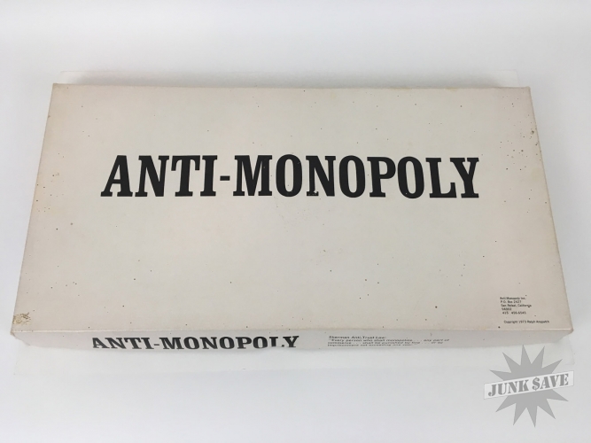 Anti Monopoly Board Game 1973 1st Edition Signed Ralph Anspach