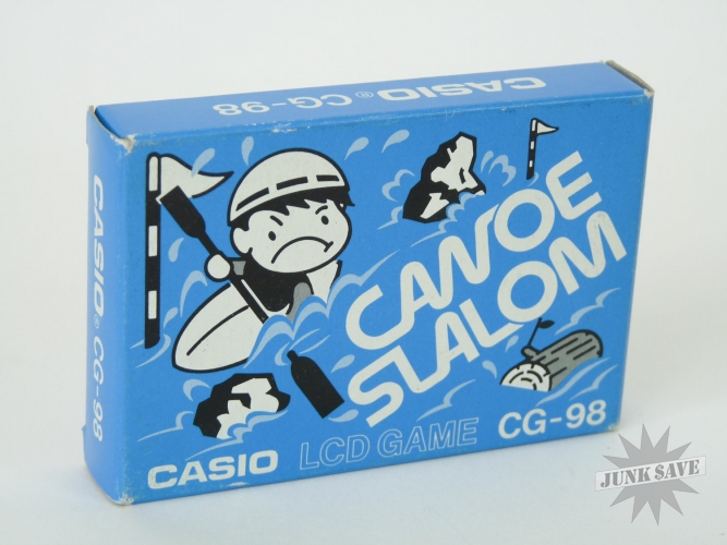 Casio CG-98 Canoe Slalom LCD Handheld Game Watch NOS Unplayed