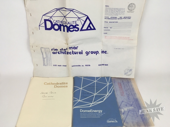 Vintage 1979 Cathedralite Geodesic Dome House Plans Blueprints