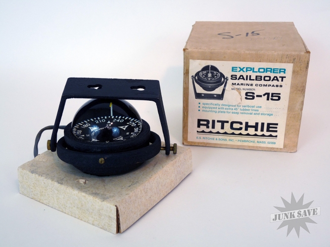 Ritchie Sailboat Compass S-15 Vintage New In Box