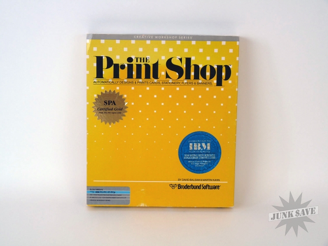 The Print Shop 1985 Broderbund IBM PC Compatible