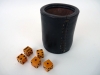 Antique Dice Cup Real Leather with Bakelite Dice