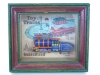 Lot 3 Tin Toys Framed Vandor Toys In The Cupboard 1997