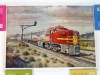5 Vintage Railroad Posters Union Pacific Sante Fe Train