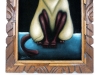 Velvet Painting House Cat Sitting Made in Mexico Meow